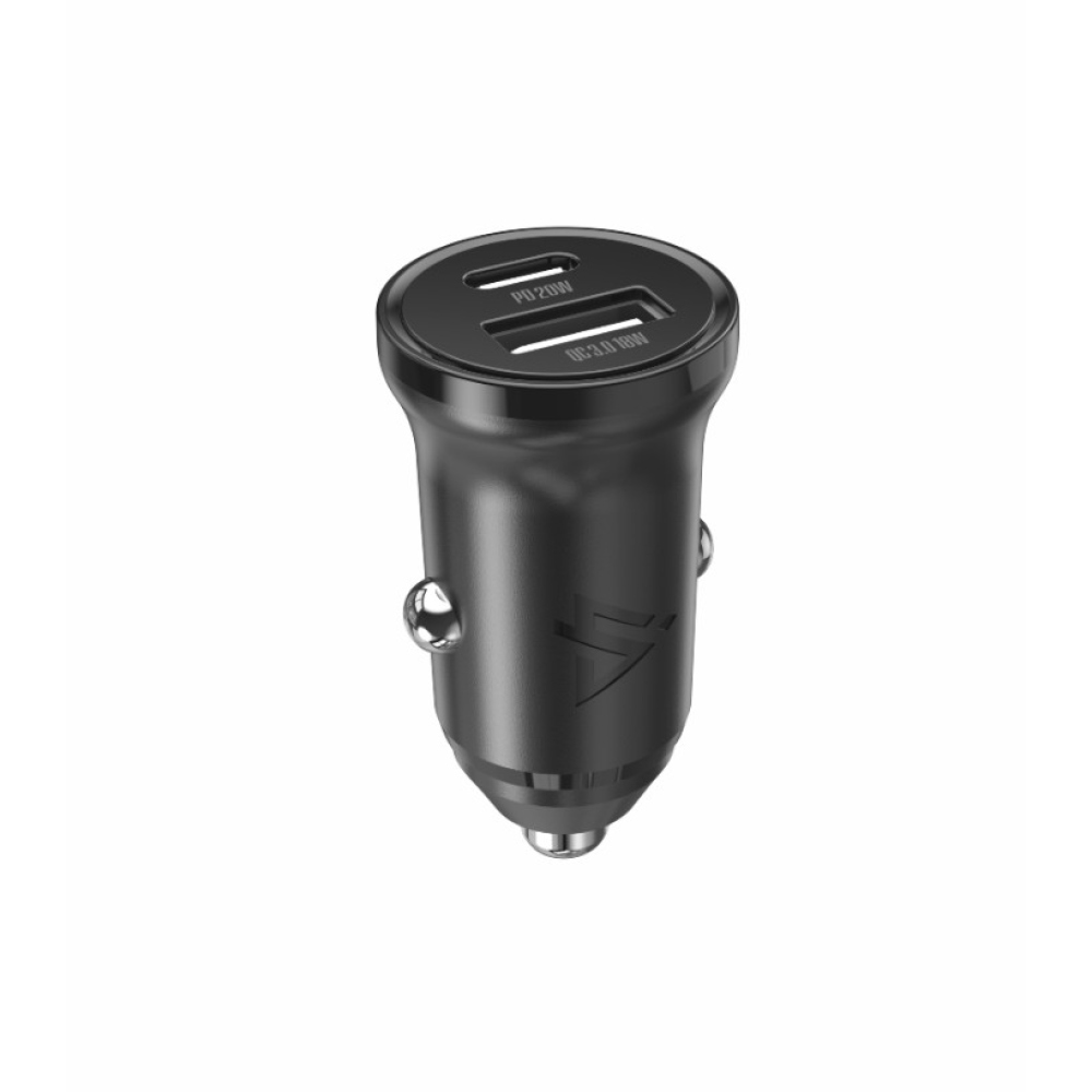 iPEAX Autonabíječka CL-04, PD, 30 W, 1x USB-C a 1x USB-A - černá
