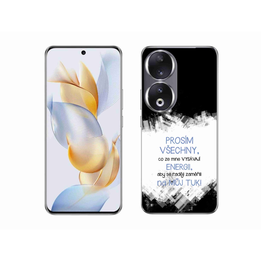 Gelový kryt mmCase na Honor 90 - vtipný text 1 modrý