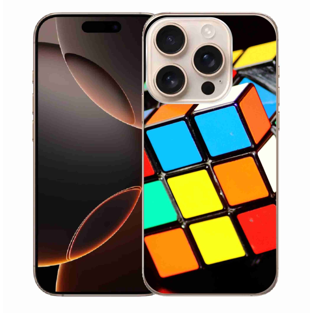 Gelový obal mmCase na iPhone 16 Pro Max - rubikova kostka