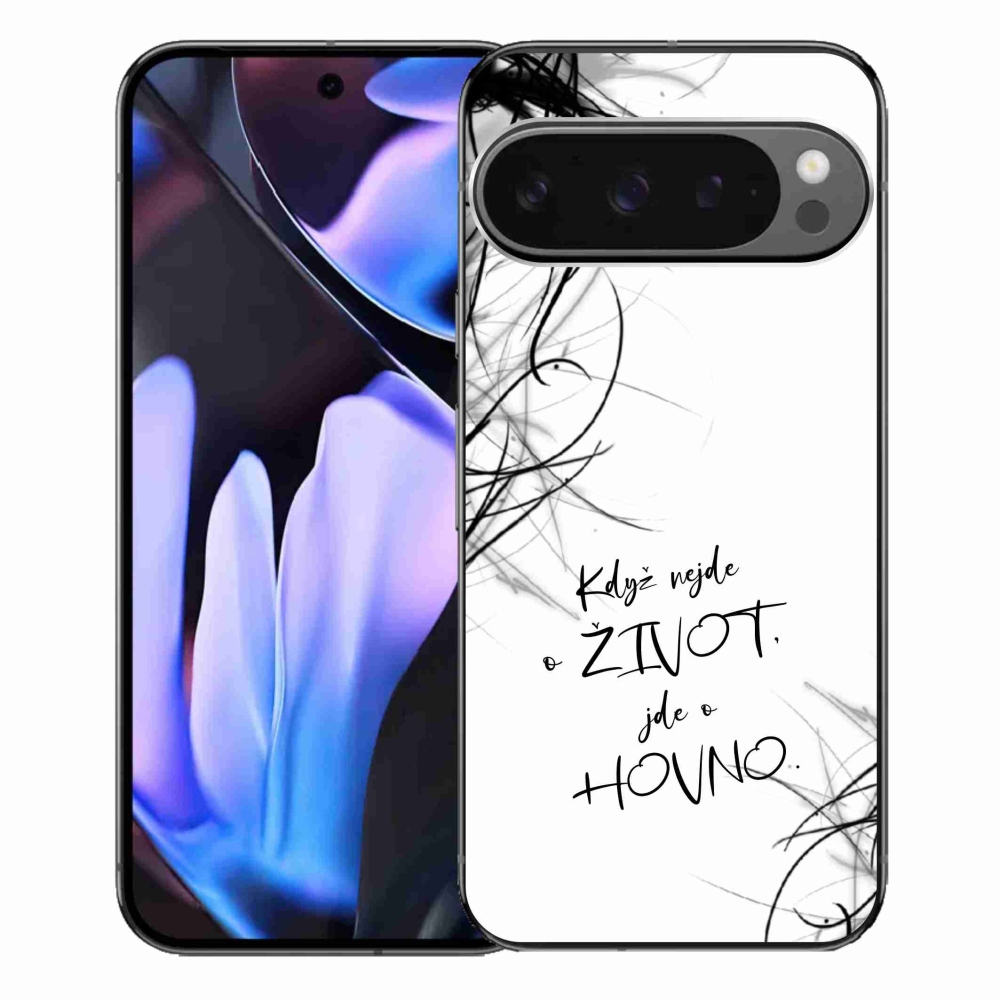 Gelový kryt mmCase na Google Pixel 9 Pro XL - vtipný text 16 bílé pozadí