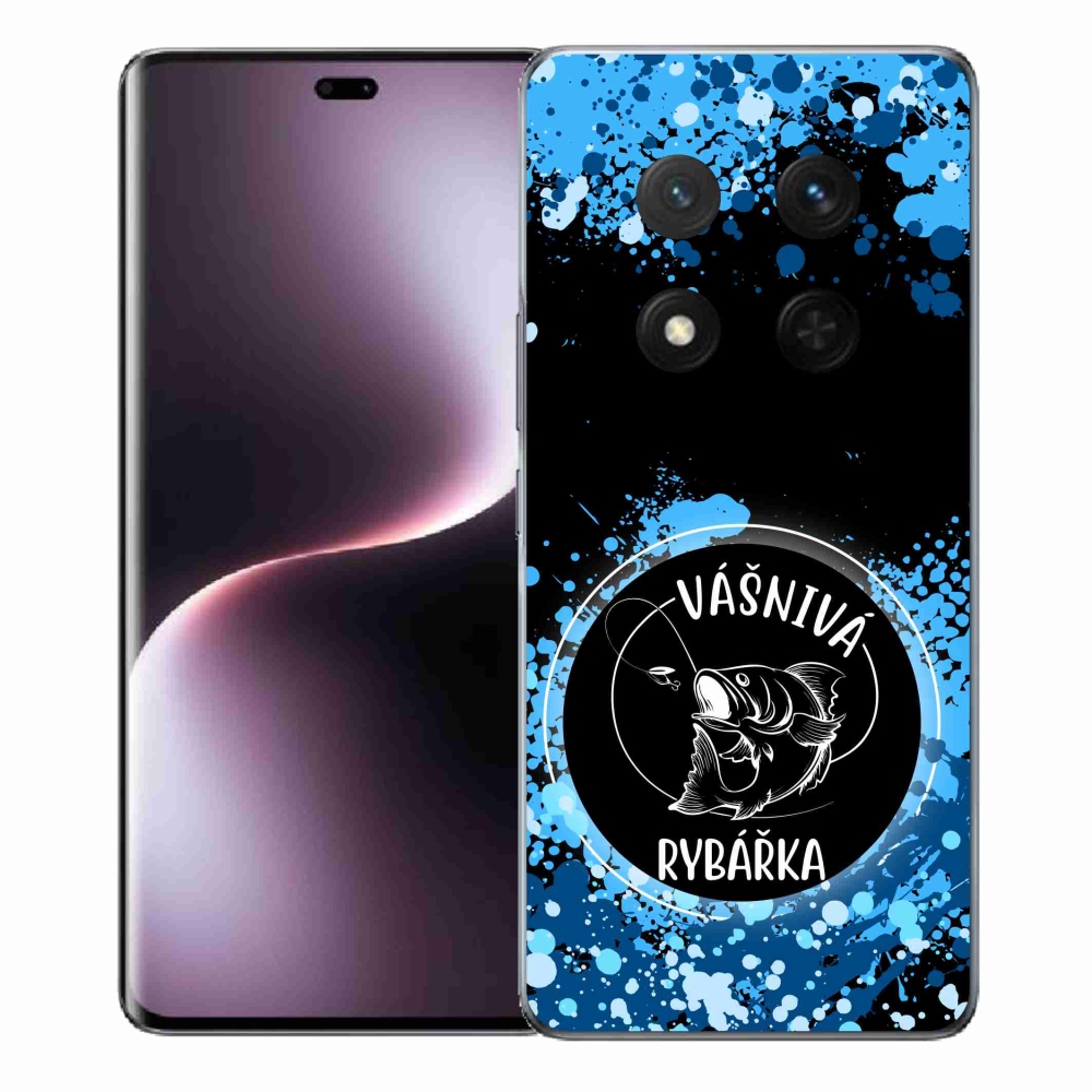Gelový kryt mmCase na Honor Magic 7 Lite 5G - vášnivá rybářka černé pozadí