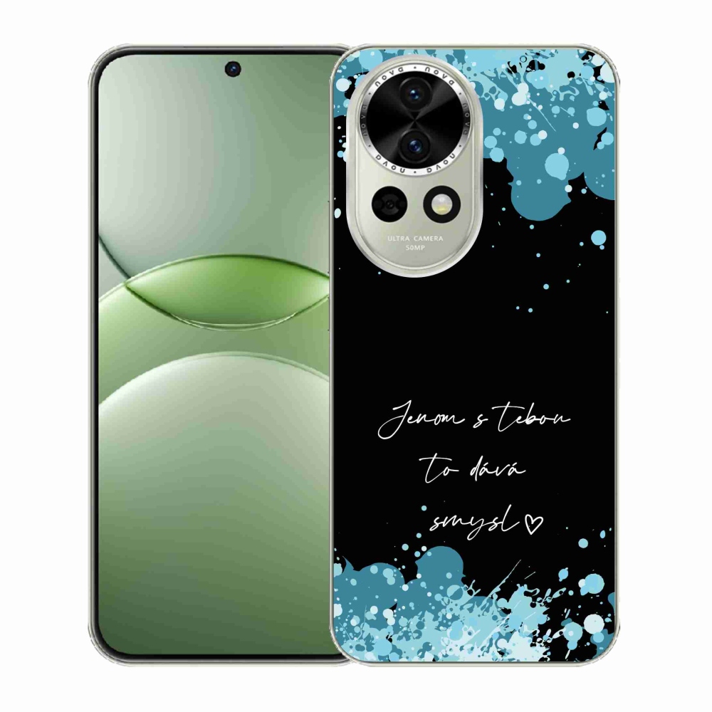 Gelový kryt mmCase na Huawei Nova 13 5G - zamilovaný text černé pozadí