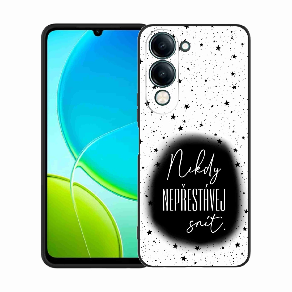 Gelový kryt mmCase na Vivo Y29s 5G - citát 1 černobílé pozadí