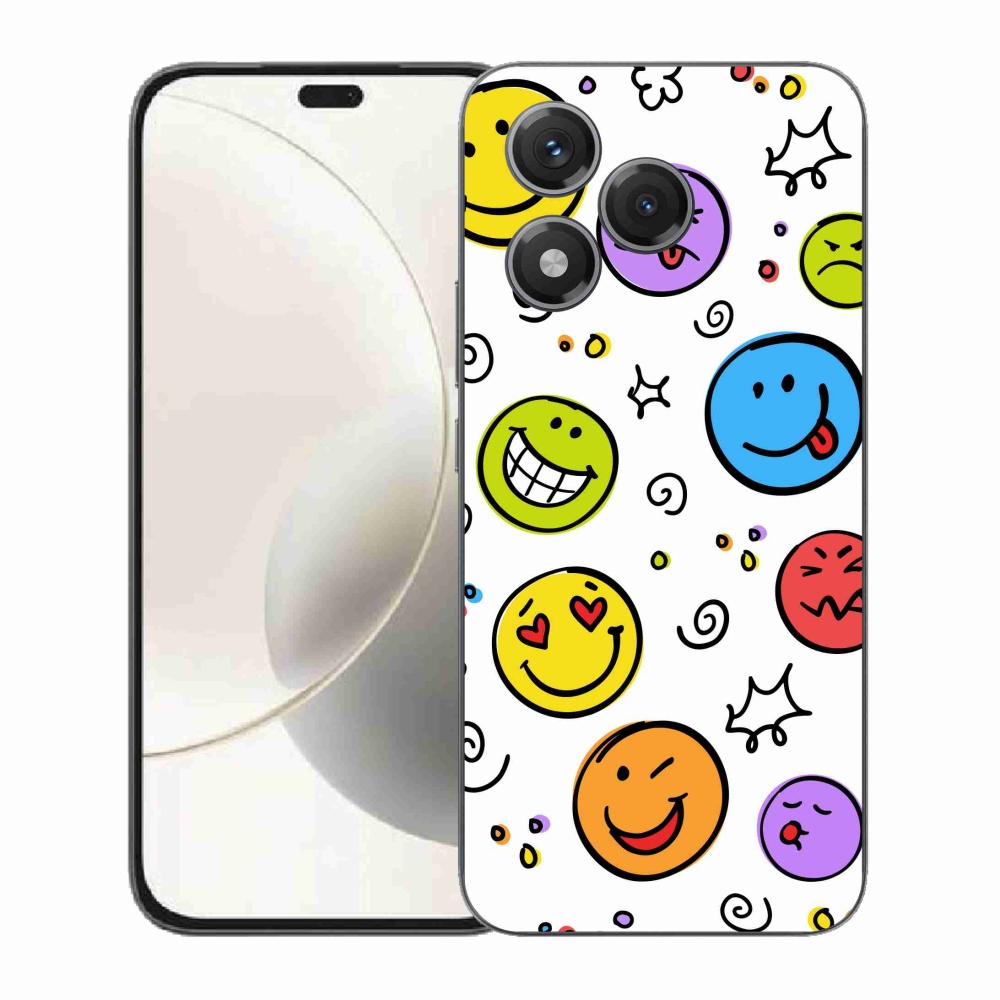 Gelový kryt mmCase na Honor 400 Lite - smajlíci