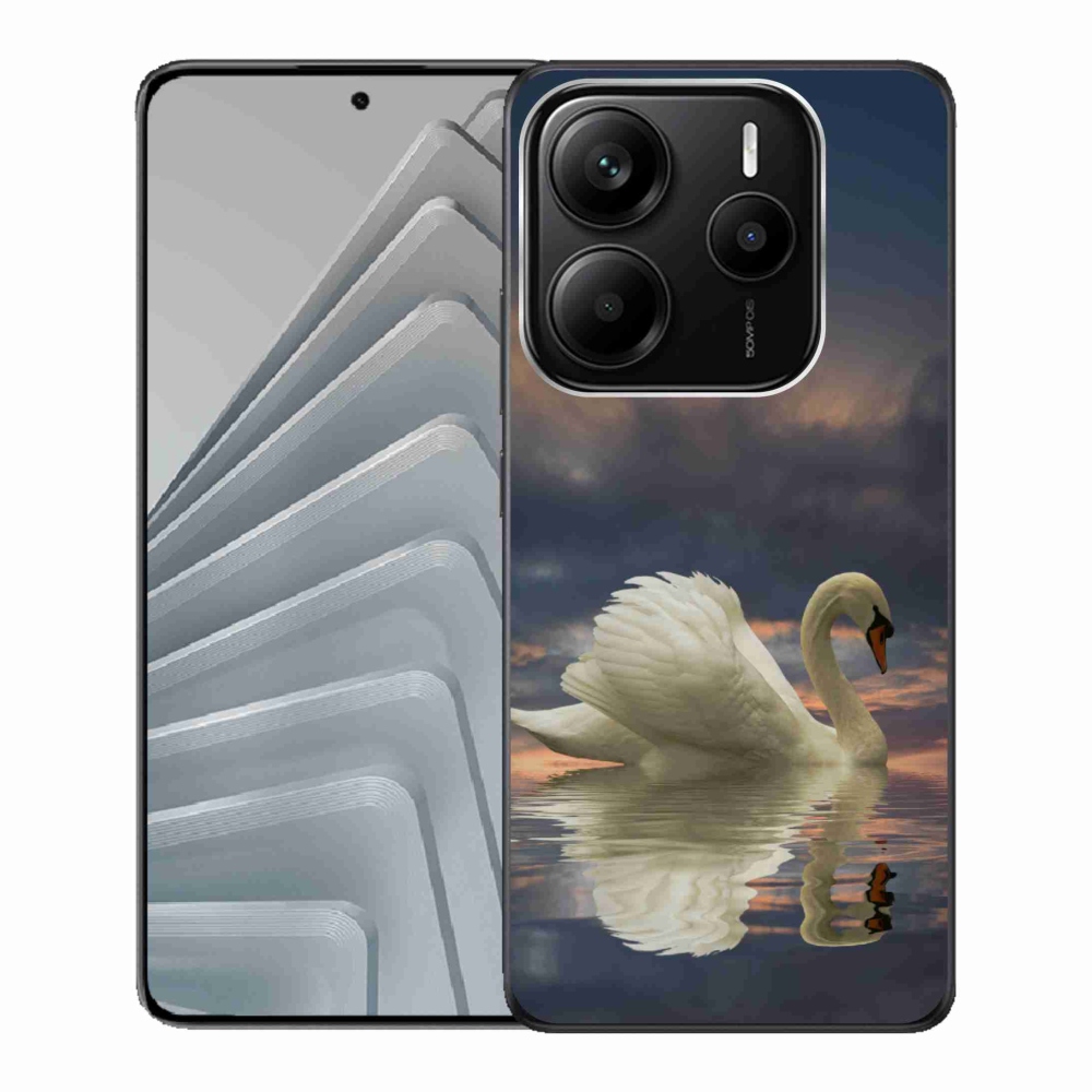 Gelový kryt mmCase na Xiaomi Redmi Note 14 5G - labuť
