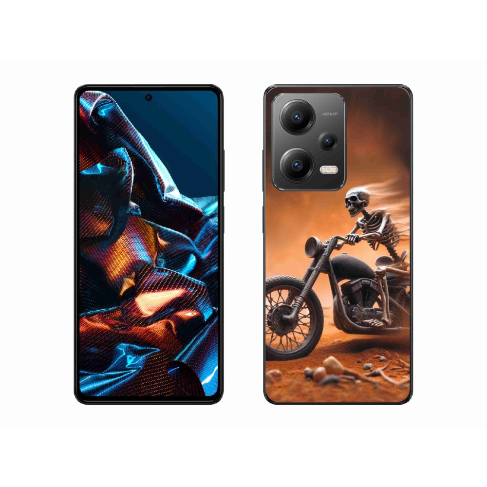 Gelový kryt mmCase na Xiaomi Redmi Note 12 Pro 5G - kostra na motorce