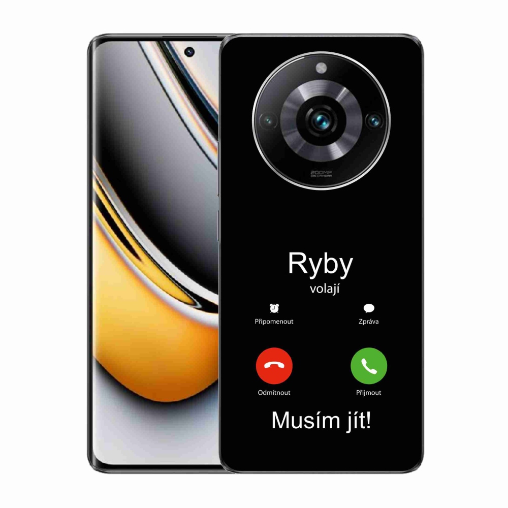 Gelový kryt mmCase na Realme 11 Pro/11 Pro+ - ryby volají černé pozadí