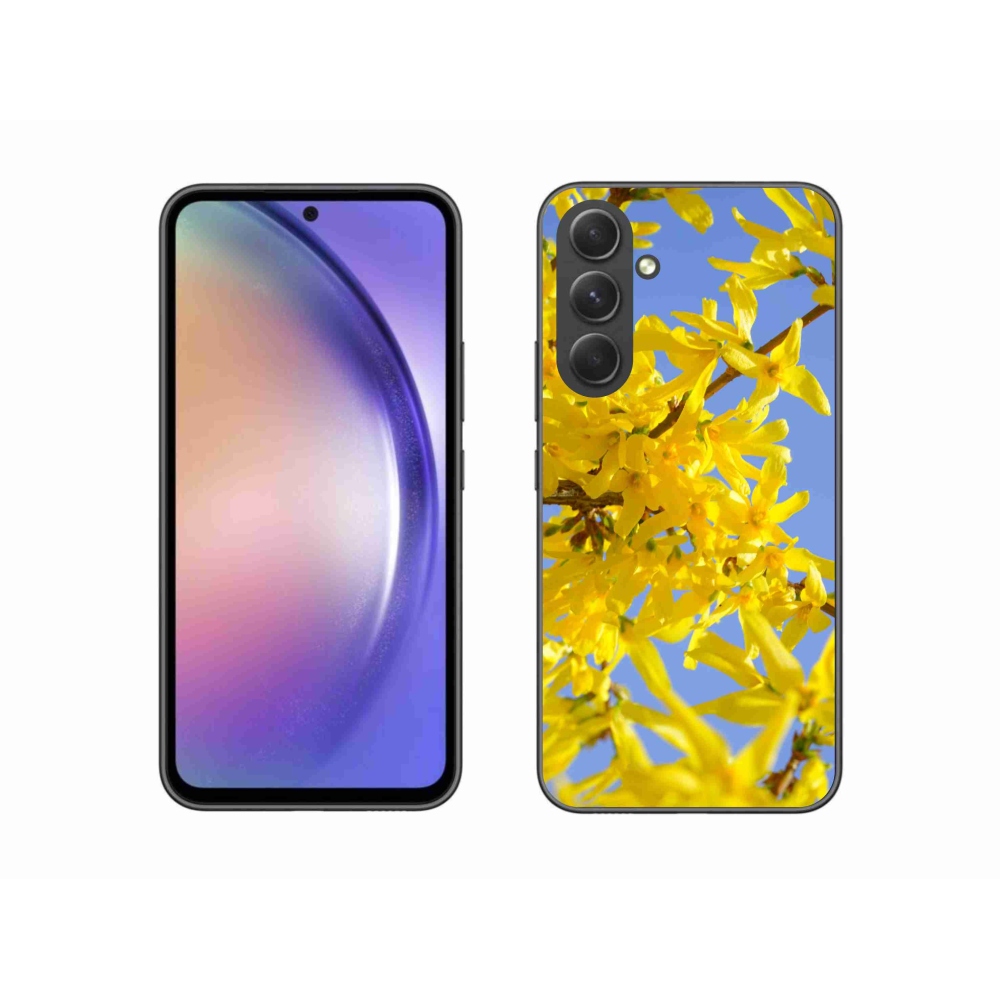 Gelový kryt mmCase na Samsung Galaxy A54 5G - žluté květy