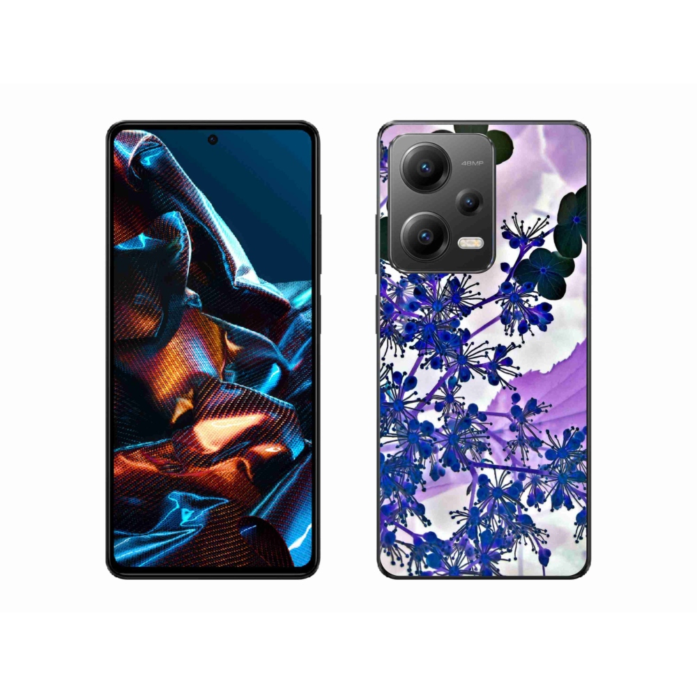 Gelový kryt mmCase na mobil Xiaomi Redmi Note 12 Pro 5G - květ hortenzie