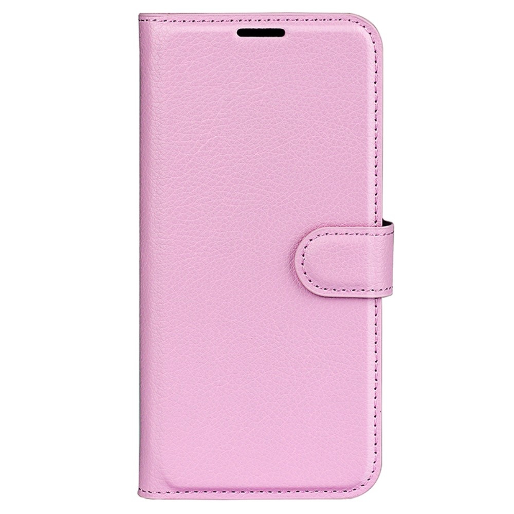 Litchi knížkové pouzdro na Xiaomi Redmi A3 - růžové