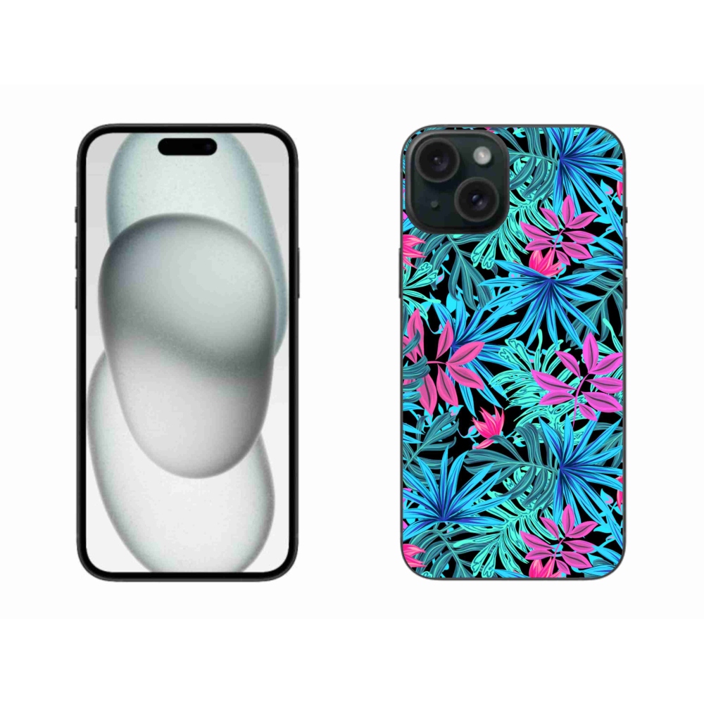 Gelový kryt mmCase na iPhone 15 Plus - květiny 3