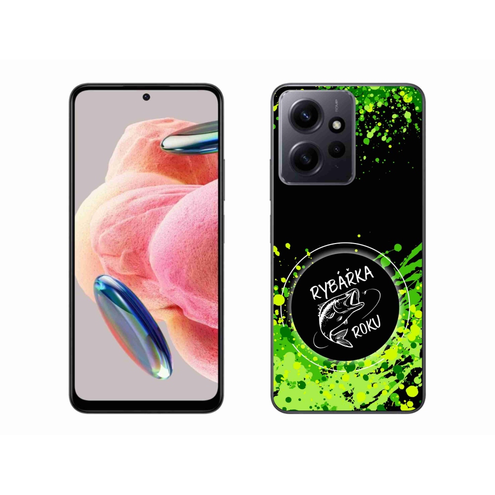 Gelový kryt mmCase na Xiaomi Redmi Note 12 4G - rybářka roku černé pozadí
