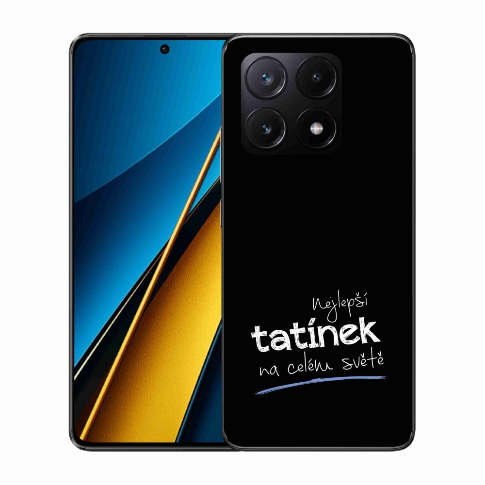 Gelový kryt mmCase na Xiaomi Poco X6 Pro 5G - nejlepší tatínek 4 černé pozadí