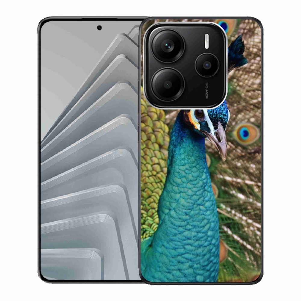 Gelový kryt mmCase na Xiaomi Redmi Note 14 5G - páv