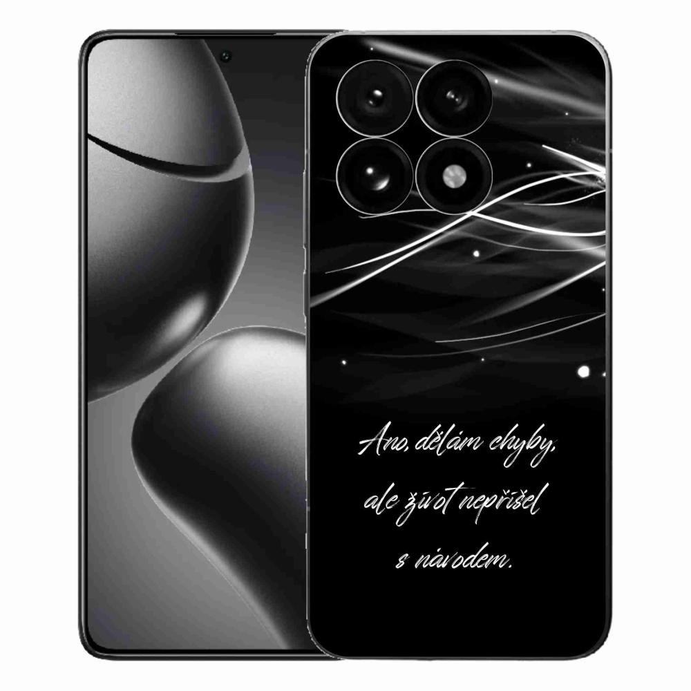 Gelový kryt mmCase na Xiaomi 15T - citát černé pozadí