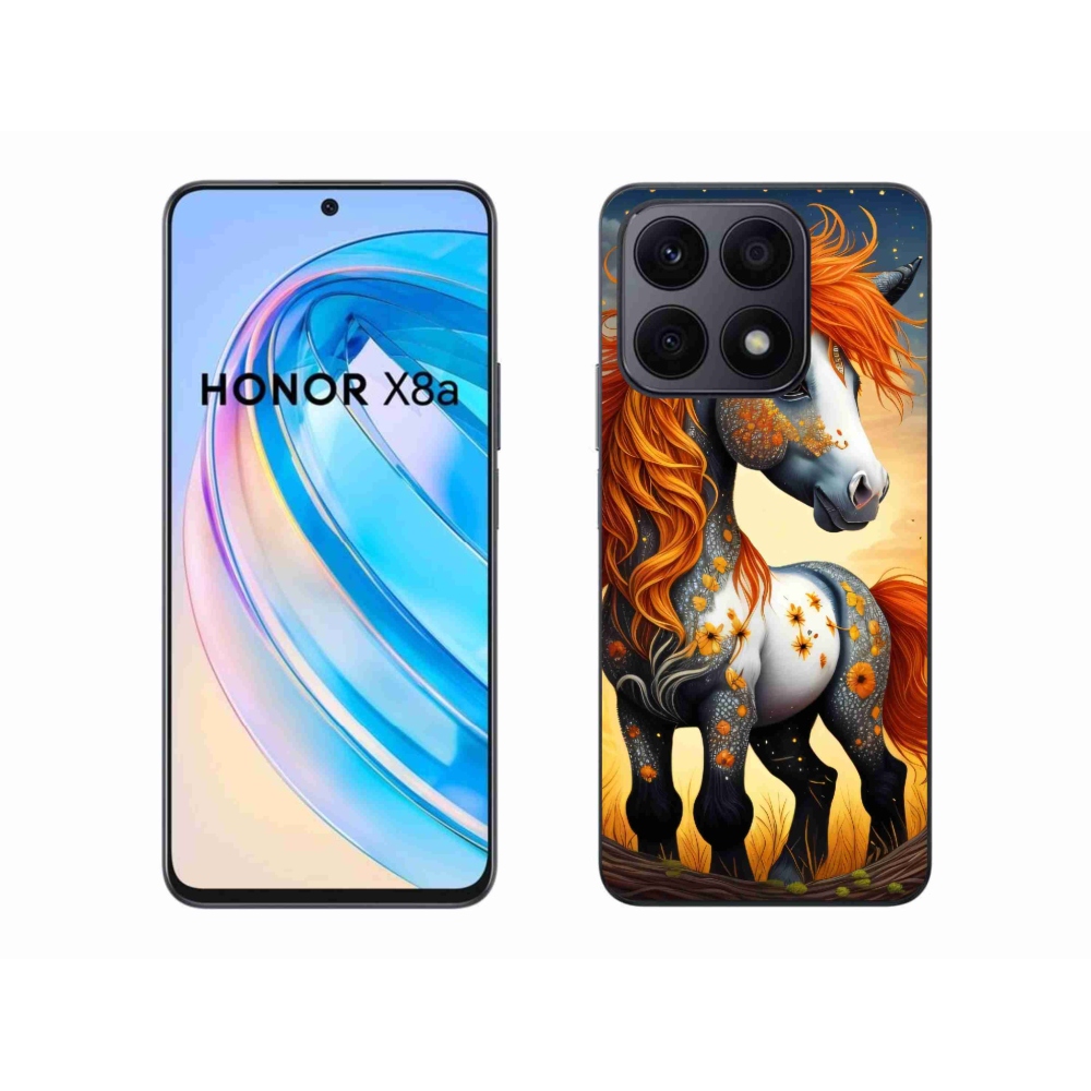 Gelový kryt mmCase na Honor X8a - barevný poník