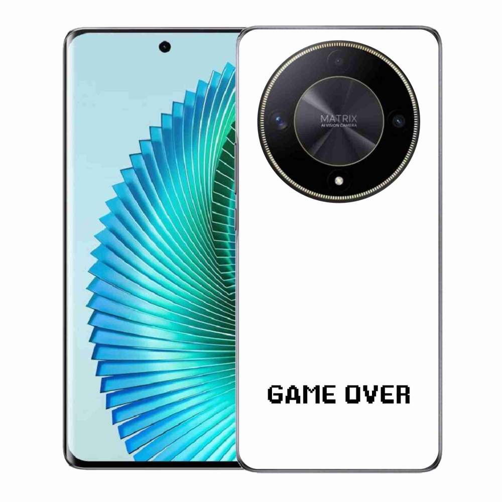 Gelový kryt mmCase na Honor Magic 6 Lite 5G - game over bílé pozadí
