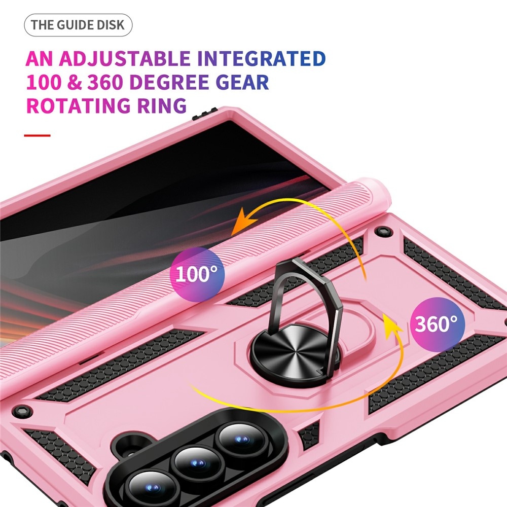Ring odolný kryt na Samsung Galaxy Z Fold7 5G - růžový