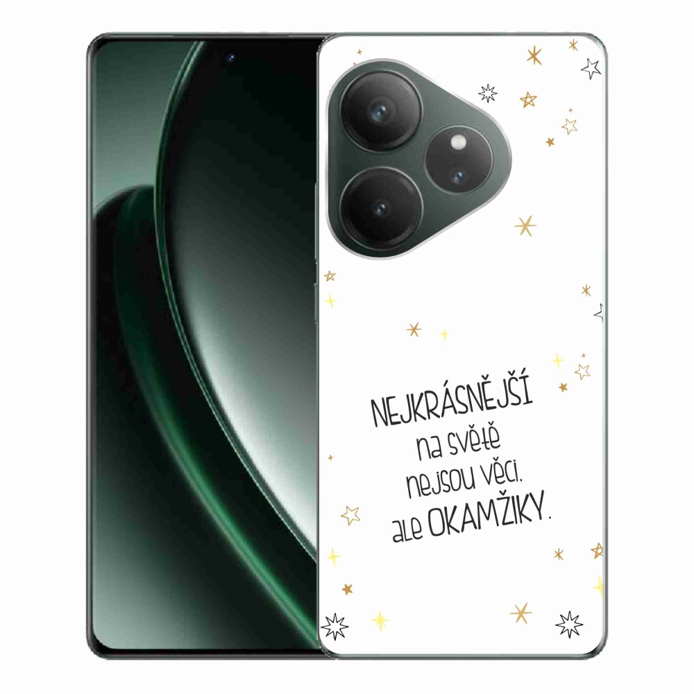 Gelový kryt mmCase na Realme GT 6 5G/GT 6T 5G - citát 4 bílé pozadí