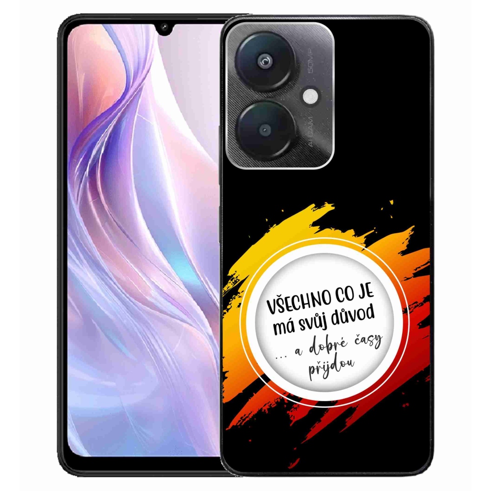 Gelový kryt mmCase na Xiaomi Redmi 13C 5G  - citát 3 černé pozadí