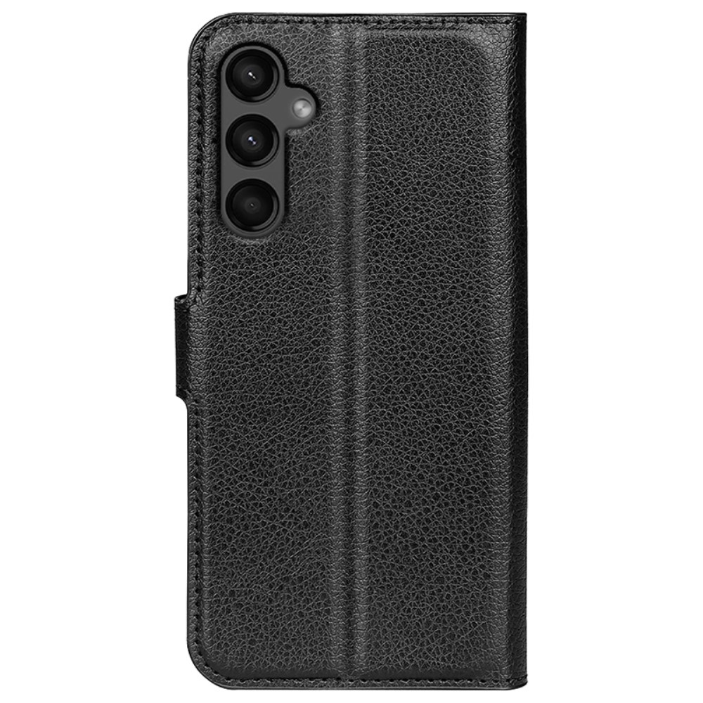 Litchi knížkové pouzdro na Samsung Galaxy A15 4G/5G - černé