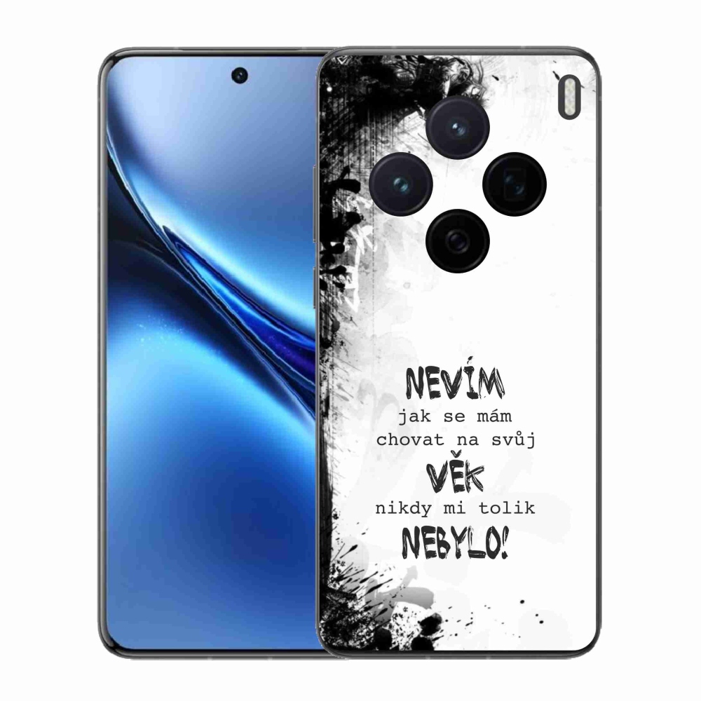 Gelový kryt mmCase na Vivo X200 5G - vtipný text 14 bílé pozadí