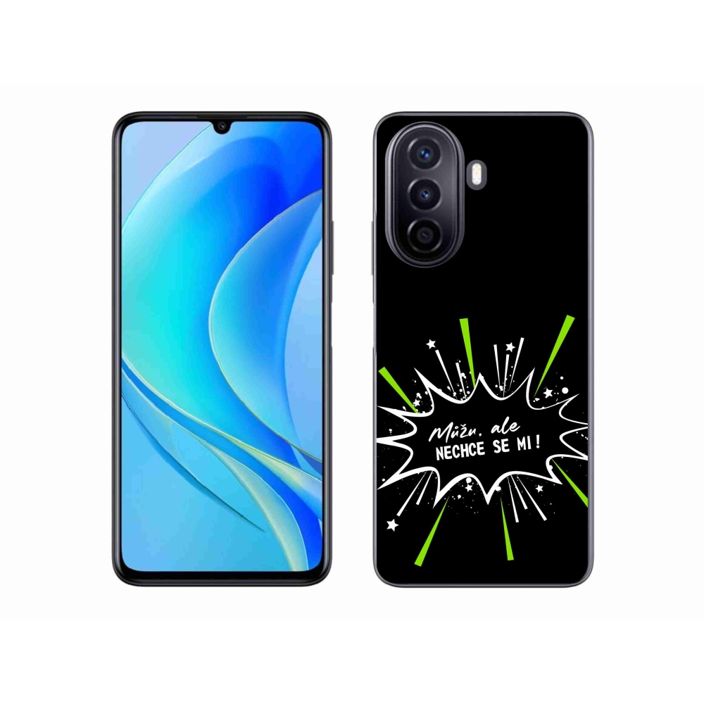 Gelový kryt mmCase na Huawei Nova Y70 - vtipný text 11 bílé pozadí