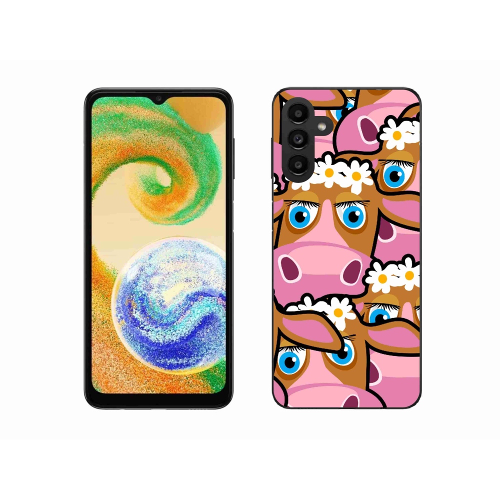 Gelový kryt mmCase na Samsung Galaxy A04s (164.7x76.7x9.1mm) - kreslené kravičky
