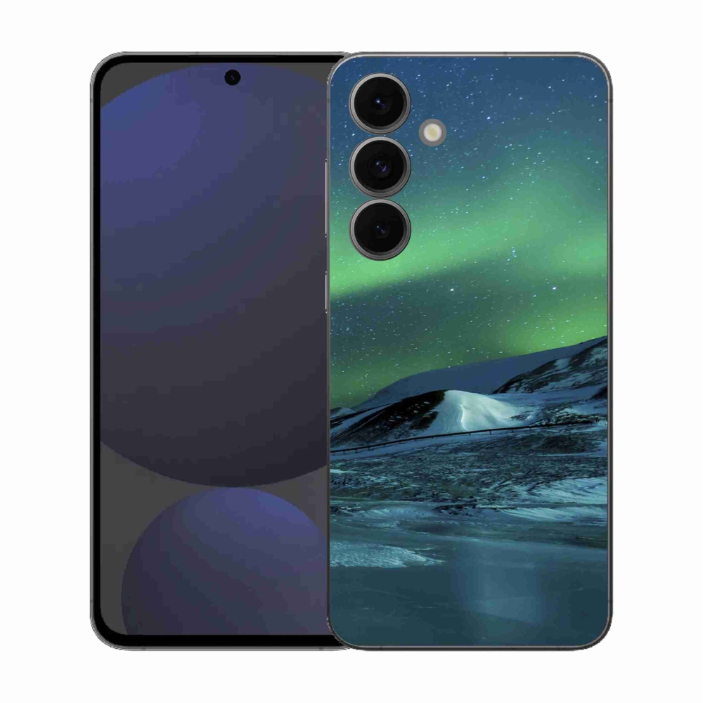 Gelový kryt mmCase na Samsung Galaxy S25 FE - polární záře