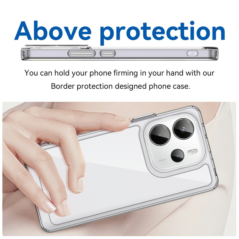 Gelový obal s pevnými zády na Xiaomi Redmi Note 14 - průhledný
