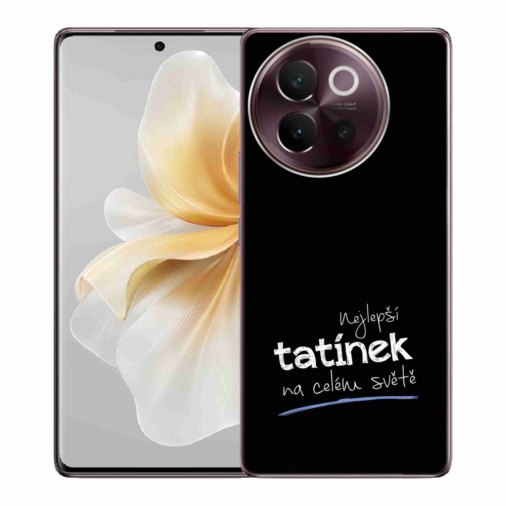 Gelový kryt mmCase na Vivo V40 Lite 5G - nejlepší tatínek 4 černé pozadí