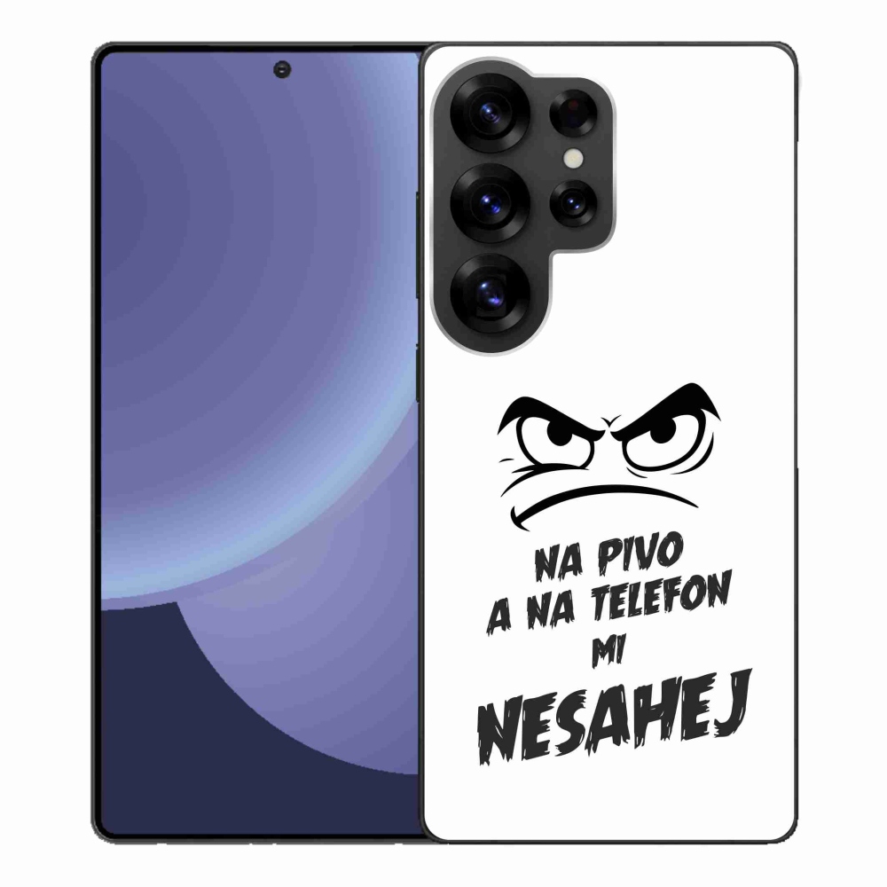Gelový kryt mmCase na Samsung Galaxy S25 Ultra - pivní motiv 2 bílé pozadí