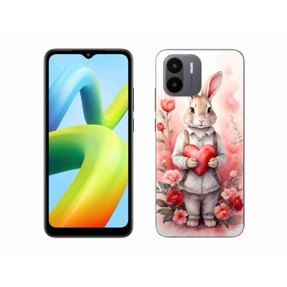 Gelový kryt mmCase na Xiaomi Redmi A1/Redmi A2 - zajíc se srdíčkem