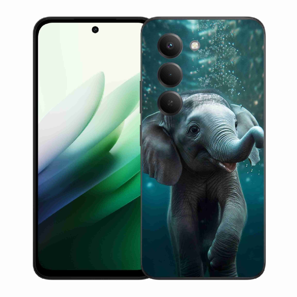 Gelový kryt mmCase na Xiaomi Redmi 15 5G (169mm) - slůně pod vodou
