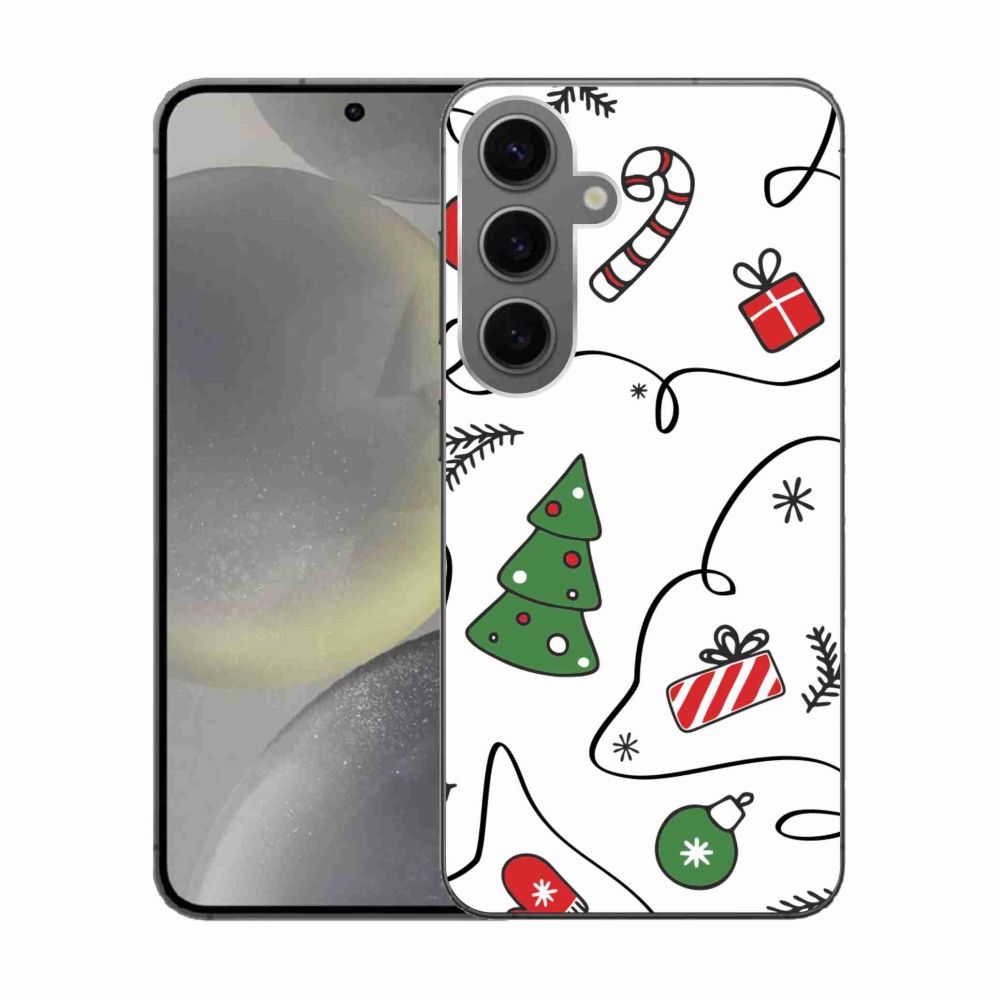 Gelový kryt mmCase na Samsung Galaxy S24 - vánoční motivy
