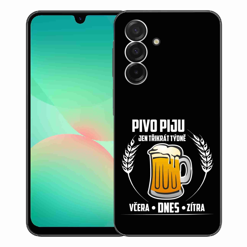 Gelový kryt mmCase na Samsung Galaxy A26 5G - pivní motiv černé pozadí