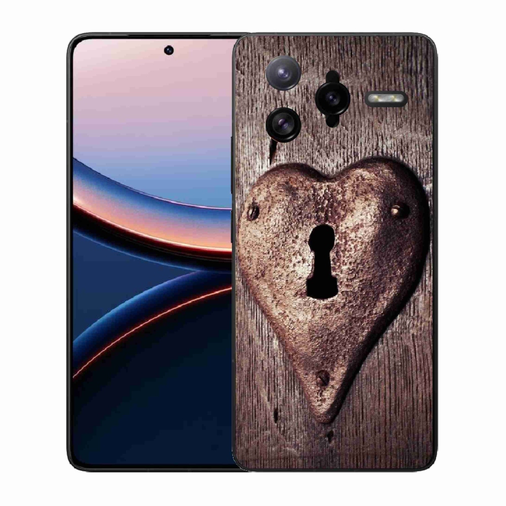 Gelový kryt mmCase na Xiaomi Poco F7 Ultra - zámek ve tvaru srdce