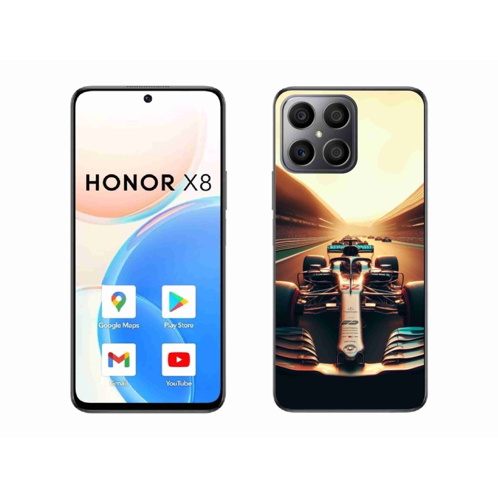 Gelový kryt mmCase na Honor X8 4G - formule 1