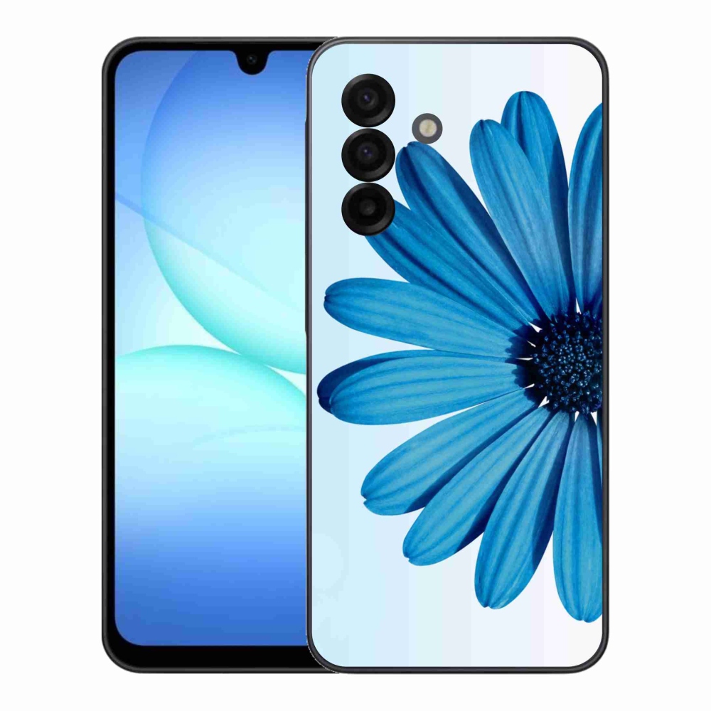 Gelový kryt mmCase na Samsung Galaxy A17 4G/5G - modrá kopretina