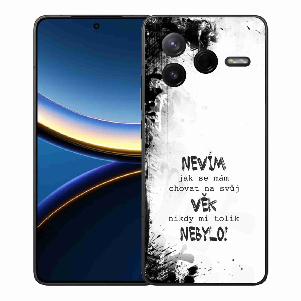 Gelový kryt mmCase na Xiaomi Poco F7 Pro - vtipný text 14 bílé pozadí