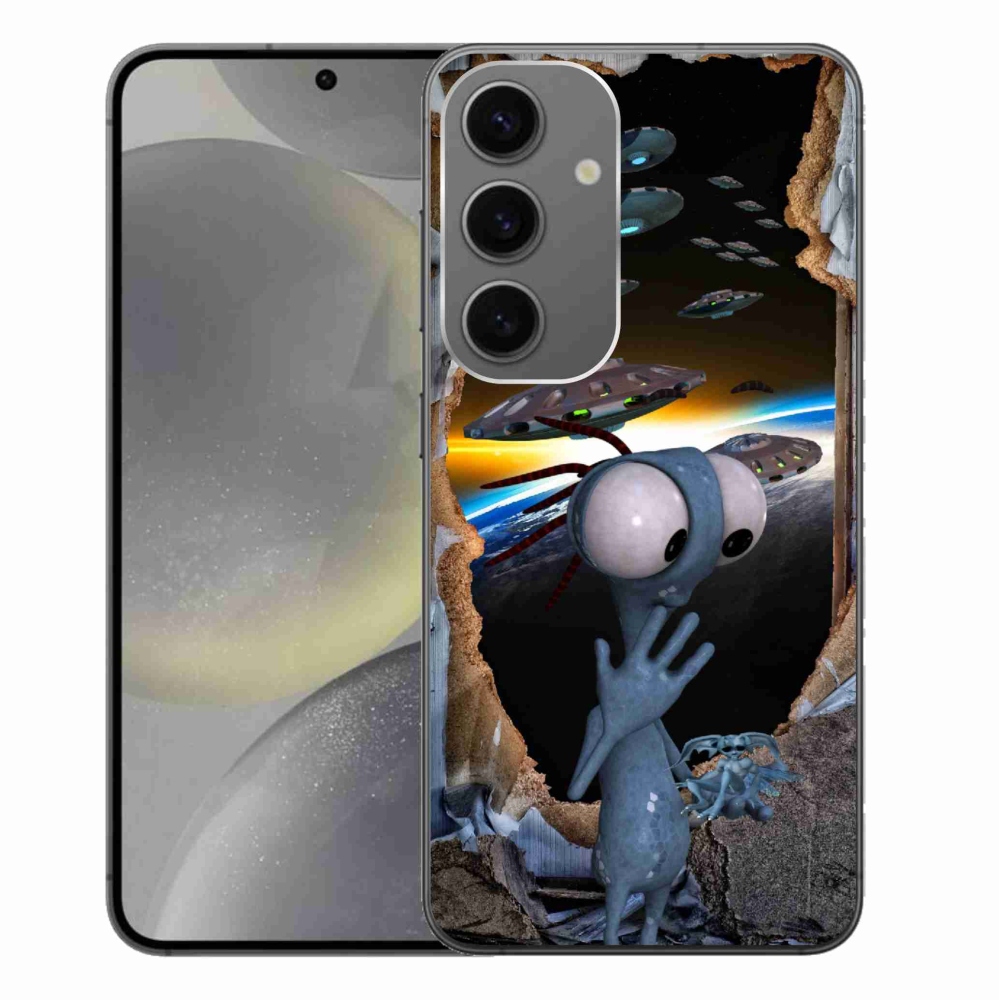 Gelový kryt mmCase na Samsung Galaxy S24+ - mimozemšťan