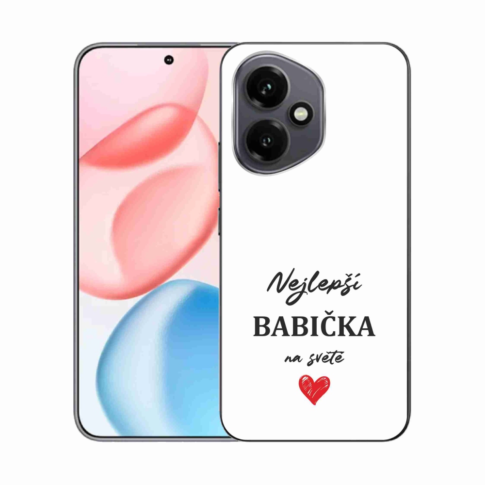 Gelový kryt mmCase na Honor 400 - nejlepší babička 1 bílé pozadí
