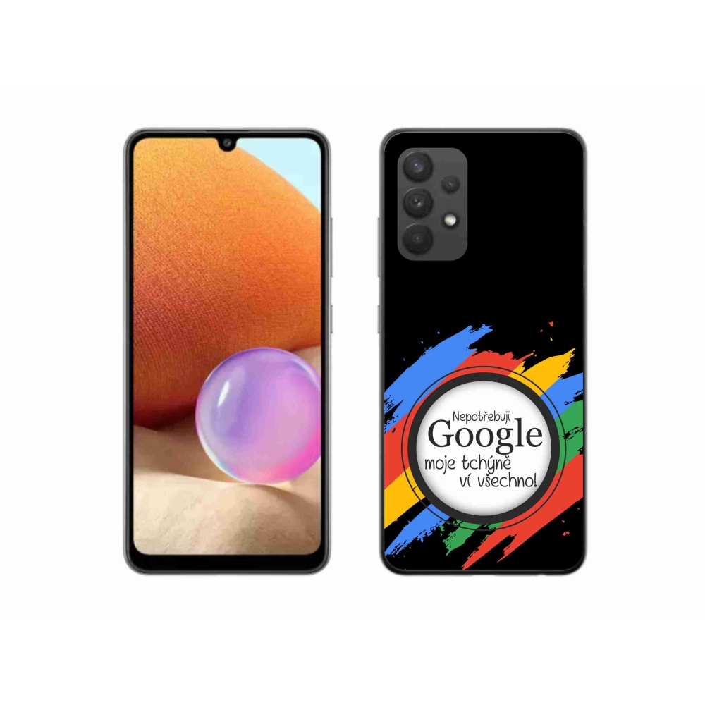 Gelový kryt mmCase na Samsung Galaxy A32 4G - tchýně ví všechno černé pozadí