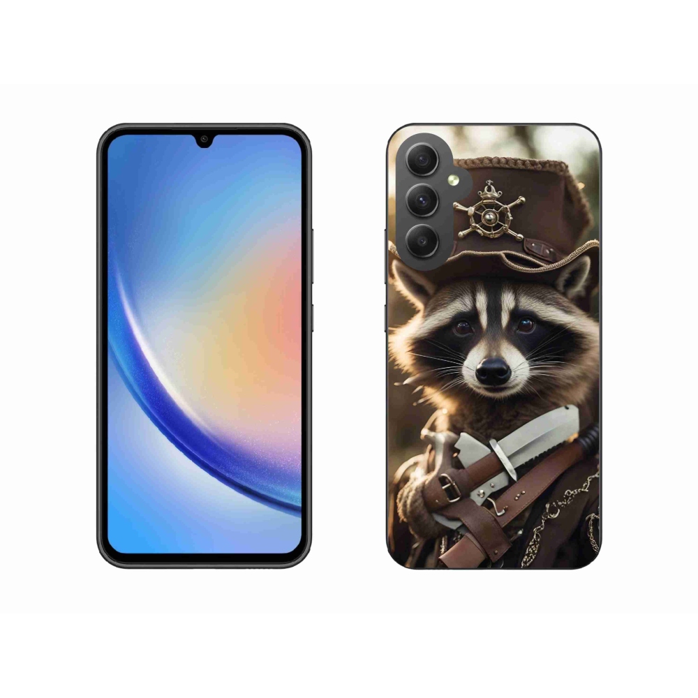 Gelový kryt mmCase na Samsung Galaxy A34 5G - mýval v uniformě