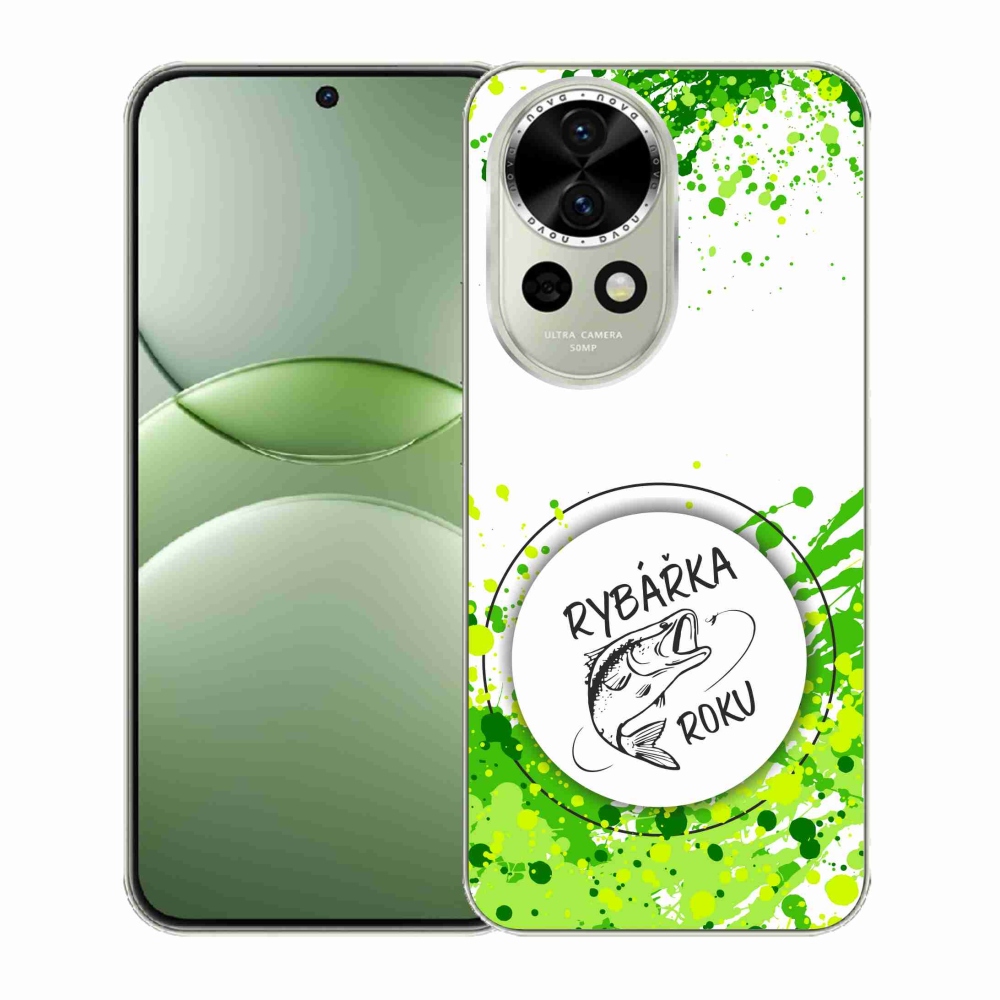 Gelový kryt mmCase na Huawei Nova 13 5G - rybářka roku bílé pozadí