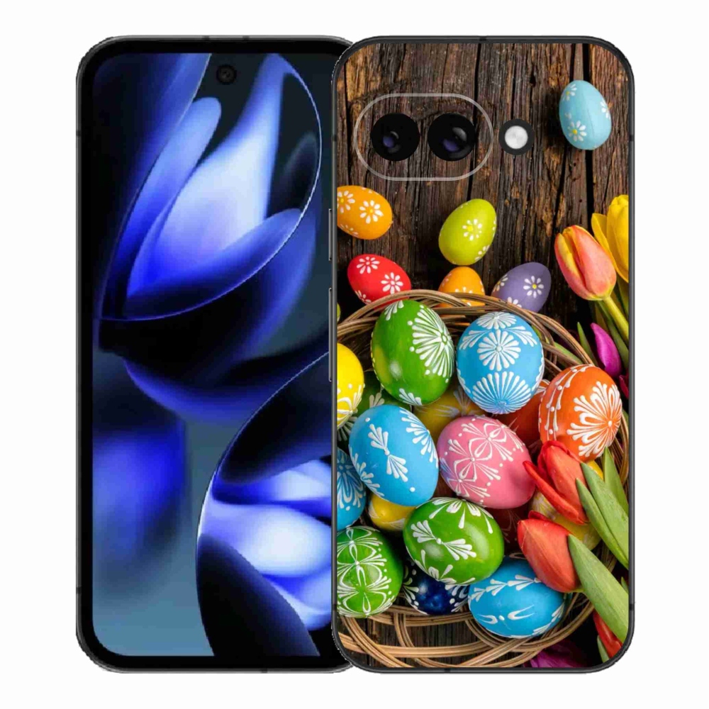 Gelový kryt mmCase na Google Pixel 9a - velikonoční vajíčka