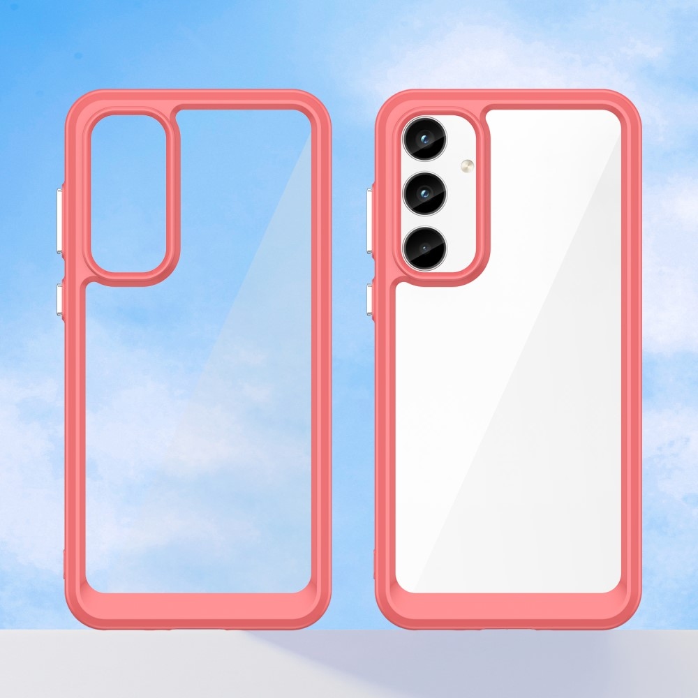 Gelový obal s pevnými zády na Samsung Galaxy A35 5G - červený