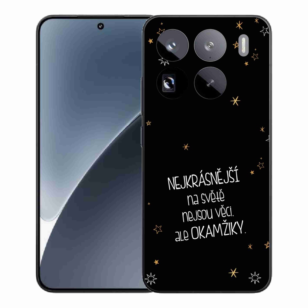 Gelový kryt mmCase na Xiaomi 15 Pro - citát 4 černé pozadí
