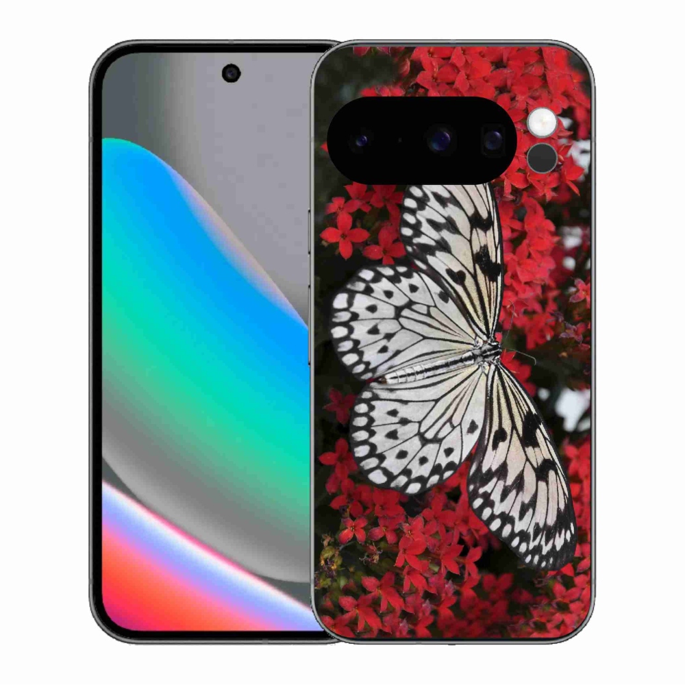Gelový kryt mmCase na Google Pixel 10 Pro - černobílý motýl 1