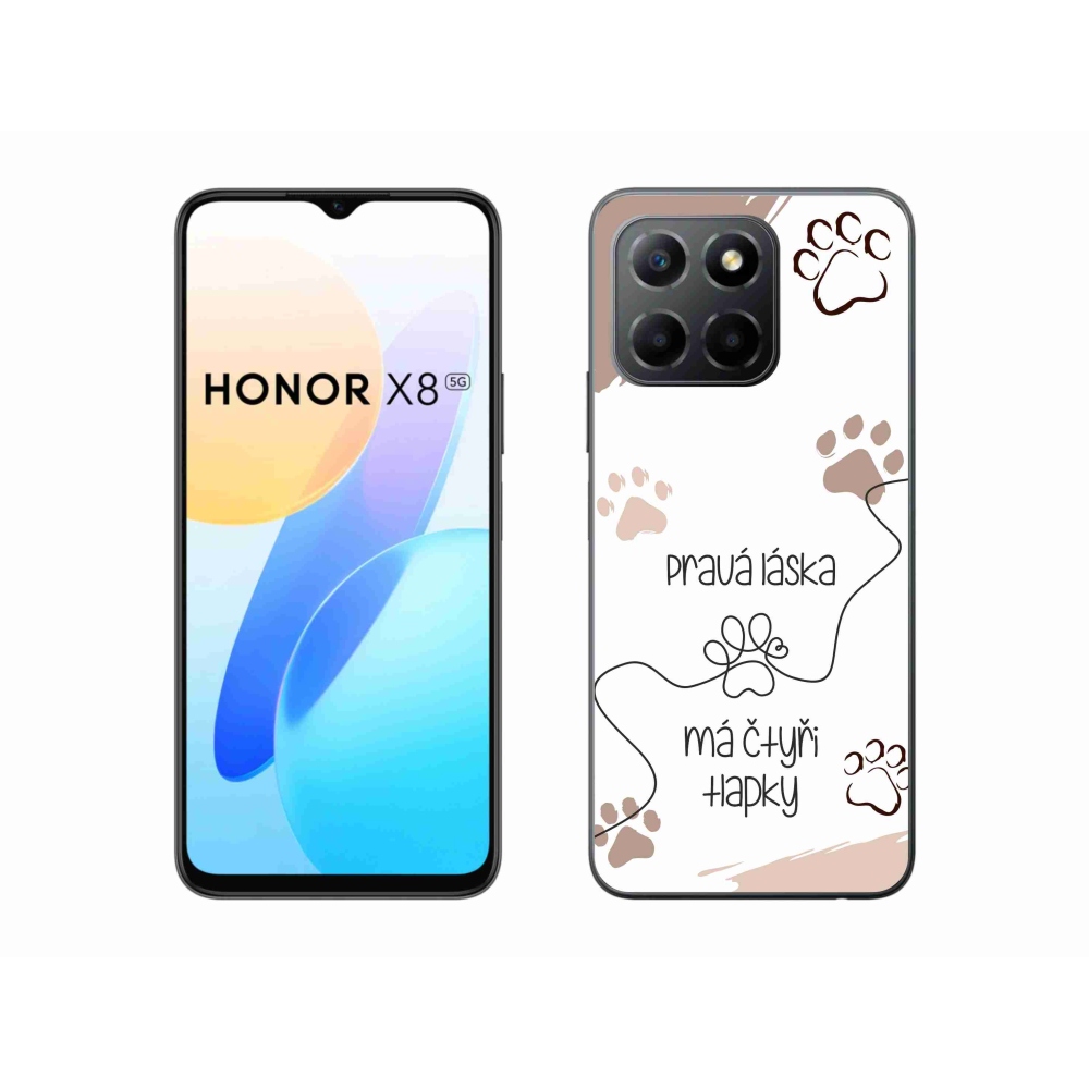 Gelový kryt mmCase na Honor X8 5G/Honor 70 Lite 5G - psí motiv 1 bílé pozadí